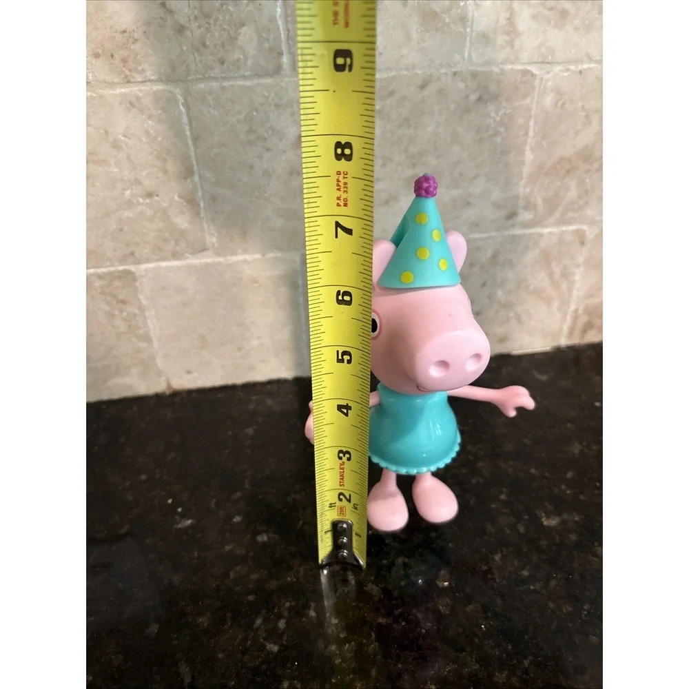 Peppa Pig Birthday Toy Figurine OR Cake Topper Figures Tall MINT